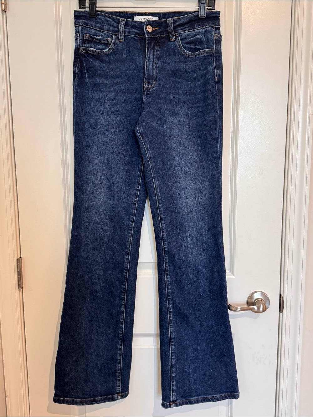 Lovervet by Vervet Mid Rise Relaxed Bootcut Jeans Size 28/7 Stretch Denim EUC